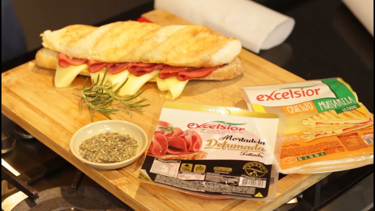 Pão com Mortadela Defumada Receitas Excelsior