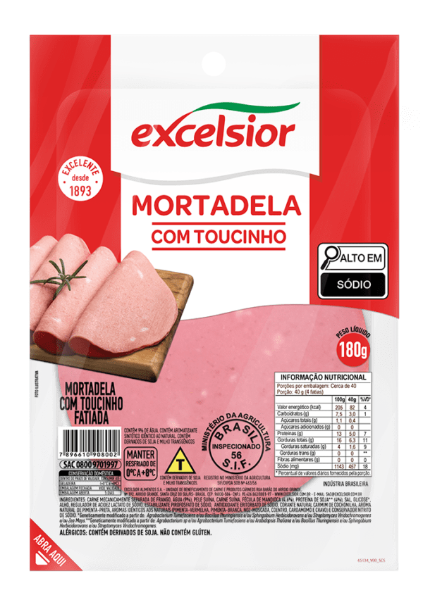 Mortadela com Toucinho 180g