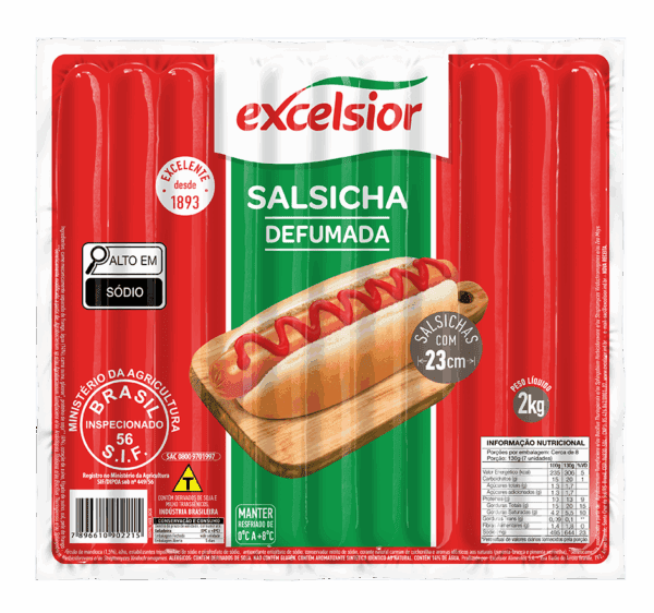 Salsicha Dogão 2kg 23cm