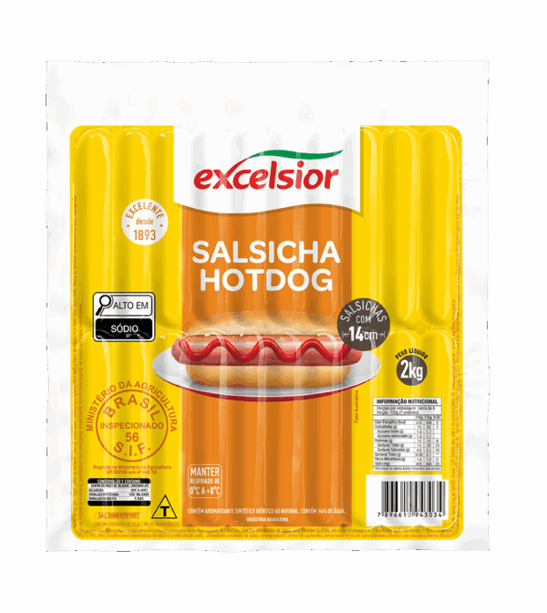 Salsicha Hot Dog 2kg