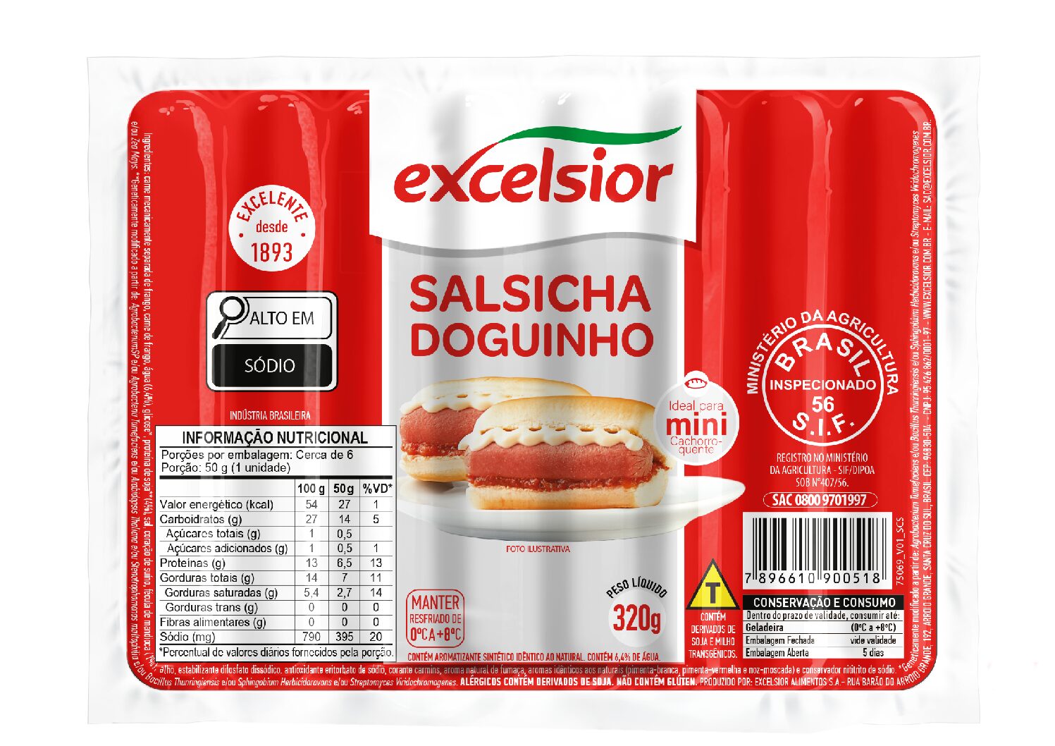 Salsicha Doguinho 320g