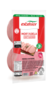 Mortadela com Toucinho Fatiada 1kg