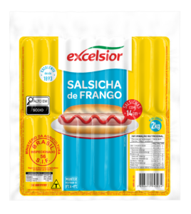 Salsicha de Frango 2kg 12cm