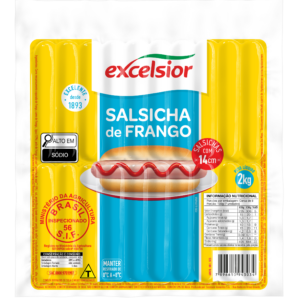 Salsicha de Frango 2kg 12cm