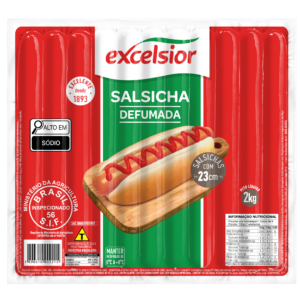 Salsicha Defumada 2kg 23cm