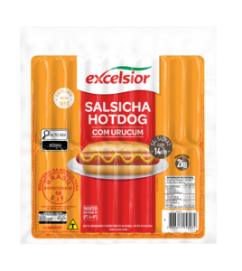 Salsicha Hot Dog com Urucum 2kg 14cm