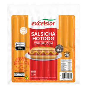 Salsicha Hot Dog com Urucum 2kg 14cm