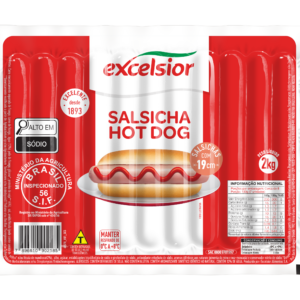 Salsicha Hot Dog 2kg 19cm